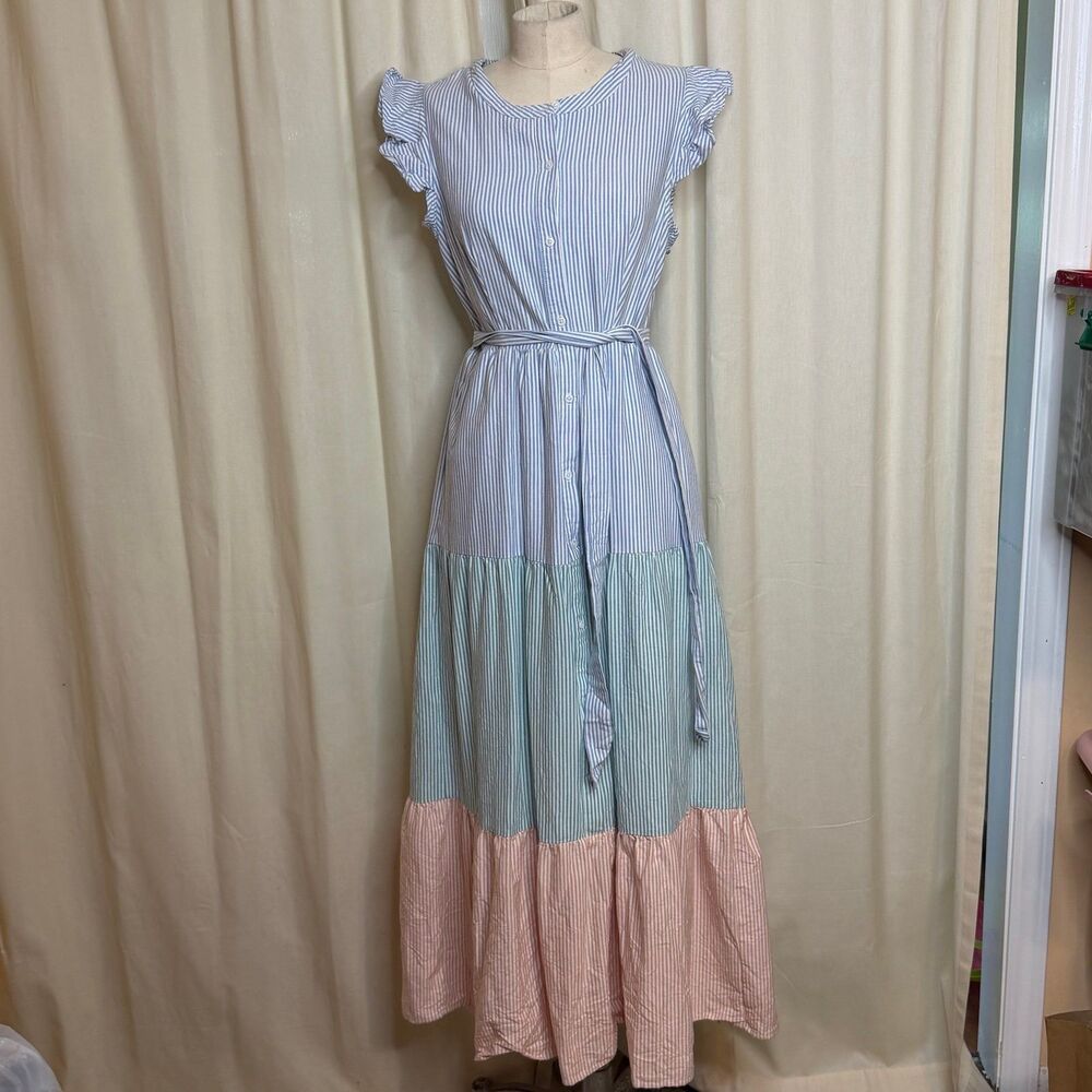 English Factory Colorblock Maxi Dress sizes large